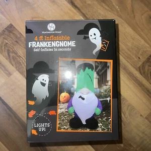 Halloween 4 Fuß Selbstaufblasbarer Leuchtender FrankenWichtel Wichtel Huntington Haus NEU - Bild 1 von 5