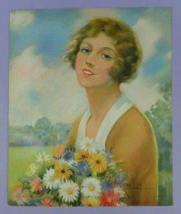 Margaritas - Impresión artística original de la década de 1940 por R. Wilson Hammell - Homefront Era, excelente - Imagen 1 de 1