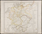 1827 - Carte de l'Allemagne - Meissas & Michelot - Gravure ancienne