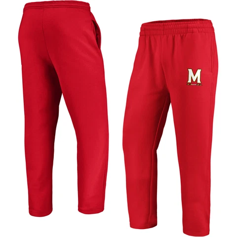 Men's Fanatics Branded Red Maryland Terrapins Corner Logo Pants Cover