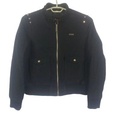 Chaqueta Sean John Mujer XL Negra Bomber Cremallera Frontal Foto 1 de 4