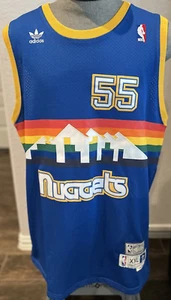 🔥Vintage Cosido Adidas Dikembe Mutombo Denver Nuggets Azul -Talla XXL Longitud +2 - Imagen 1 de 11