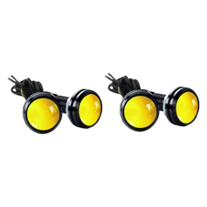 4x Universal Round Raptor Style LED Grille Lights YELLOW  Bumper Fog Light - Bild 1 von 13