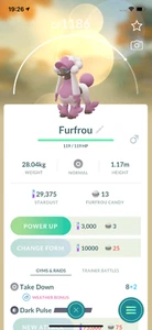Pokemon - Furfrou Matron Trim!! ¡Envío el mismo día o al día siguiente garantizado! Go - Imagen 1 de 1