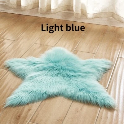 Five Pointed Star Area Rug Carpet Mat Pad Fluffy Cushion Home Floor Decor Soft - Image 1 of 4