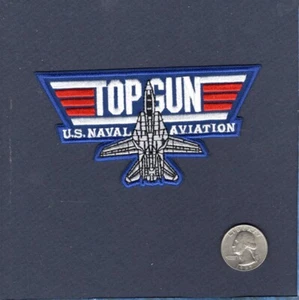 TOP GUN Naval Aviation F-14 TOMCAT US NAVY Movie Squadron Hat Jacket Patch - Picture 1 of 1