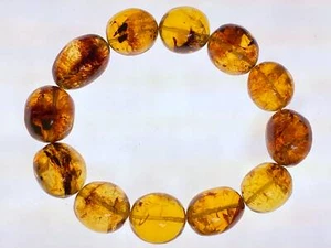 Pulsera Mexicana de Cristal ÁMBAR - Joyería Hecha a Mano con Cuentas, Piedras Curativas, 48236 - Imagen 1 de 7