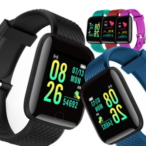 Cinturino Smart Watch Braccialetto Braccialetto Fitness Tracker Frequenza Cuore Monitoraggio Sport - Foto 1 di 29