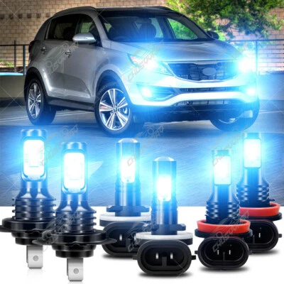 For Kia Sorento 2011-2016 8000K Combo LED Headlight High/Low Beam Fog Light Bulb - Image 1 of 4