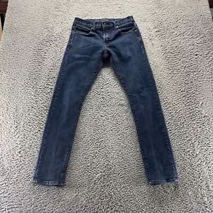 Lucky Brand Jeans Mens 28x30 Blue Dark Wash Cotton Blend Stretch 110 Skinny Fit - Picture 1 of 11