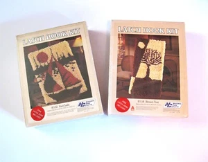Lote De Colección De 2 Kits De Gancho De Pestillo Artesanía Hilo Nacional Árbol Marrón R118 Velas Rojas R102 - Imagen 1 de 10