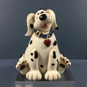 Dalmatian Dog coin bank resin with Stopper NO chips or cracks - Picture 1 of 9