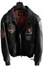 Ed hardy for avirex by Christian Audigier leather jacket size xl black