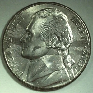 2003-P Jefferson Nickel Struck Through Grease Obv/Rev - Picture 1 of 7