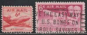 USA 1949 SC# C41, C45 - Air Mail - Two different stamps - Used - Lot # A6 - Picture 1 of 2
