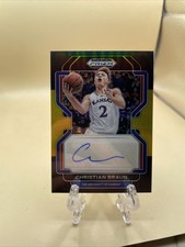 2022 Panini Prizm Draft Picks Auto Christian Braun Black Gold #/5