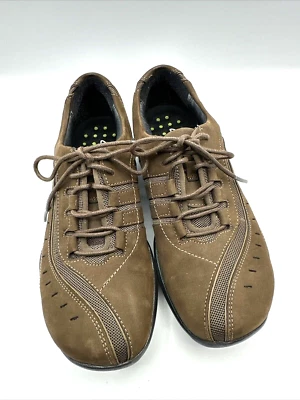 Clarks Exterior Wave Walk Tenis Para Mujer 5 M Con Cordones Caminar Senderismo Marrón Gamuza Foto 1 de 4