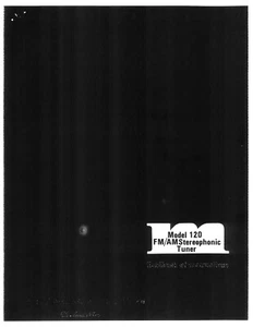 Manuel d'instructions du propriétaire du tuner Marantz 120 - Photo 1/1