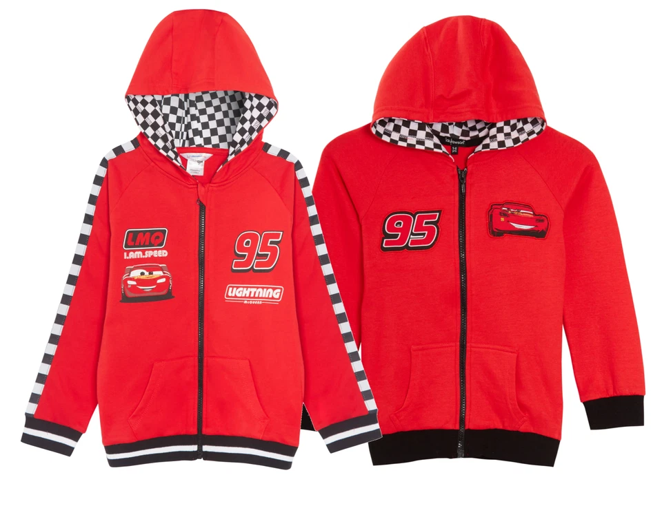 Disney Cars Niños Chaqueta con Capucha Lightning McQueen Niños Cremallera Sudadera con Capucha Jersey Talla Foto 1 de 1
