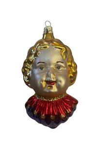 Tschechien Merkur Glas Weihnachtsschmuck Junge Mädchen mundgeblasen Vintage - Bild 1 von 4