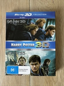 Harry Potter Deathly Hallows Part 1 & 2 3D Only Blu-rays Pre Owned - Picture 1 of 4