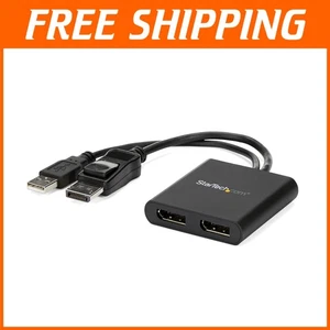 Plug-and-Play Dual-Monitor Splitter - 4K MST Hub for High-Performance Graphics - Picture 1 of 10
