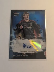 2024 Topps Finest MLS Jackson Hopkins RC Blue Refractor Auto /75  #BA-JH DC  - Picture 1 of 2
