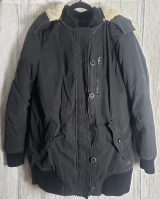 American Eagle Faux Fur Hooded Sherpa Lined Parka Jacket Coat Size Large - Image 1 of 4