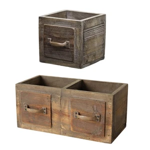 Wooden Planter Box Rectangular Multipurpose Convenient Handmade Flower Vase for - Picture 1 of 13