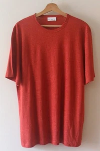 RAEY - T-shirt à manches courtes lin orange rouille taille 10 UK 38 EU - Picture 1 of 5