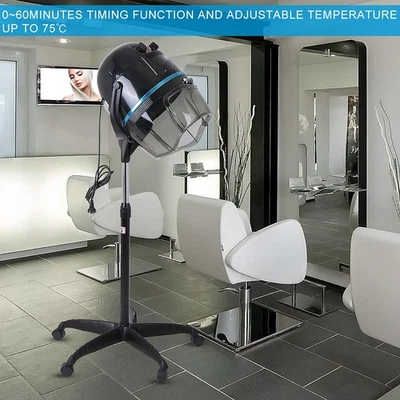 Stand Hair Dryer Adjustable Hooded Floor Hair Bonnet Dryer Salon Hair Styling To - Image 1 of 4