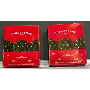 Holiday New in Box Set of 2 Wondershop 150 Count 4X6 Net Clear Light Green Wire - Picture 1 of 8