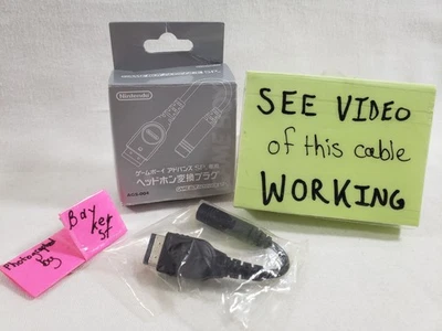 Adattatore Cuffie Ufficiale Nintendo GBA SP AGS-004 Game Boy Advance Audio FUNZIONANTE - Immagine 1 di 2