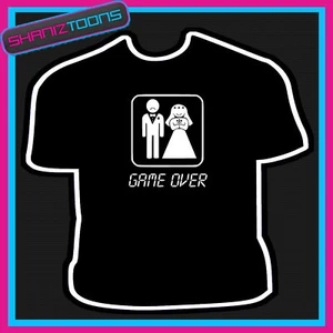 GAME OVER WEDDING GROOM T SHIRT - Picture 1 of 1