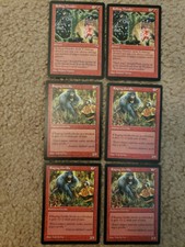 6 Mtg Nm/Lp Red 4x Raging Gorilla/ 2x Rolling Thunder....