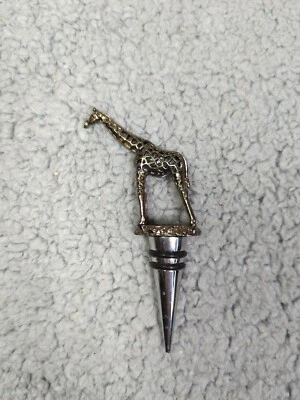 Pier 1进口金属长颈鹿瓶塞非洲野生动物园酒吧酒爱好者 — 第 1/4 张图片