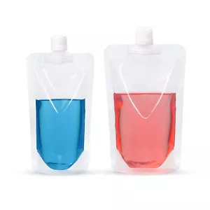250ml 300ml Stand-Plastik Getränkebeutel 15mm breit Ausgießerbeutel für Flüssigsaft - Bild 1 von 25