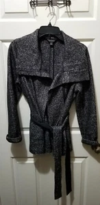 Anne Klein Jacket Coat size Medium M Women's Gray Black Used - Very Good - Picture 1 of 7