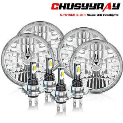 Faro LED de haz alto/bajo de 5-3/4" 5,75" pulgadas 4 piezas para camioneta Toyota 1975-1978 Foto 1 de 4