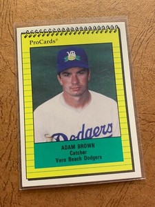ADAM BROWN 1991 ProCards Vero Beach Dodgers EX/NM PWE SHIP
