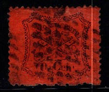 Stato Pontificio 1868 Sass. 26 Usato 20% Firmato Cardillo, 10 c, 1867