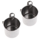  2 Pcs Food Containers Bandejas Para Comida Silver Oyster Shell