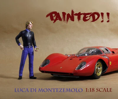 1/18 FIGURA LUCA MONTEZEMOLO FERRARI RETROMODELLI DIPINTI MINICHAMPS REPLICHE GP - Immagine 1 di 4