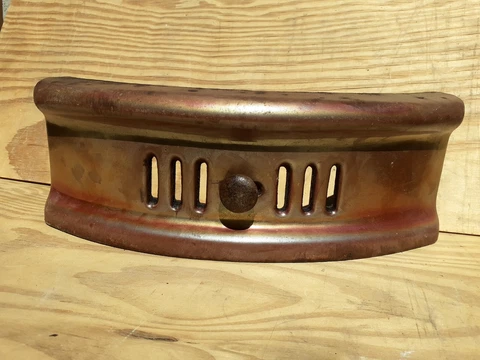 Vintage Iridescent Lustre Enamel Fire Ash Pan Cover Dampener Rare Design 1930,s Cover