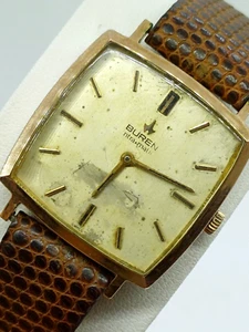 VINTAGE BUREN INTRAMATIC MICRO-ROTOR CAL.1280 AUTOMATIC WATCH SQUARE TV WORKING - Picture 1 of 17