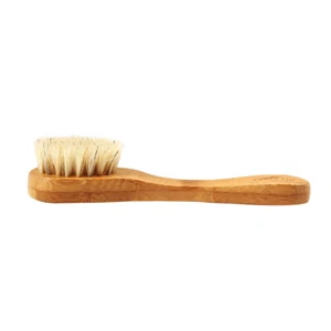 Dry Skin Exfoliating Cleanser Face Scrubber Brush Bamboo Handle + Silk - Picture 1 of 9