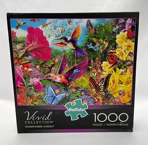 Buffalo Games Vivid Collection Hummingbird Garden Jigsaw Puzzle - 1000-Piece USA - Picture 1 of 9