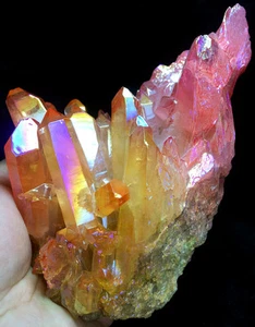 762g!!! MORE COLOUR Aura Quartz Crystal Titanium Bismuth Silicon Rainbows - Picture 1 of 10