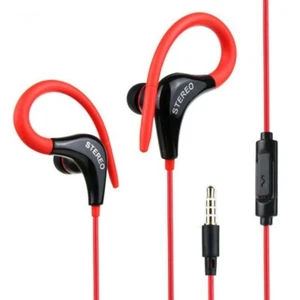 MEUYAG 3.5MM EAR HOOK STEREO EARPHONE SPORT RUNNING HEADSET EARBUDS BASS EARPHON - Picture 1 of 2