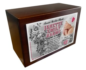 Personalised wooden urn for human or pet ashes, Photo display urn, Memorial urn. - Picture 1 of 20